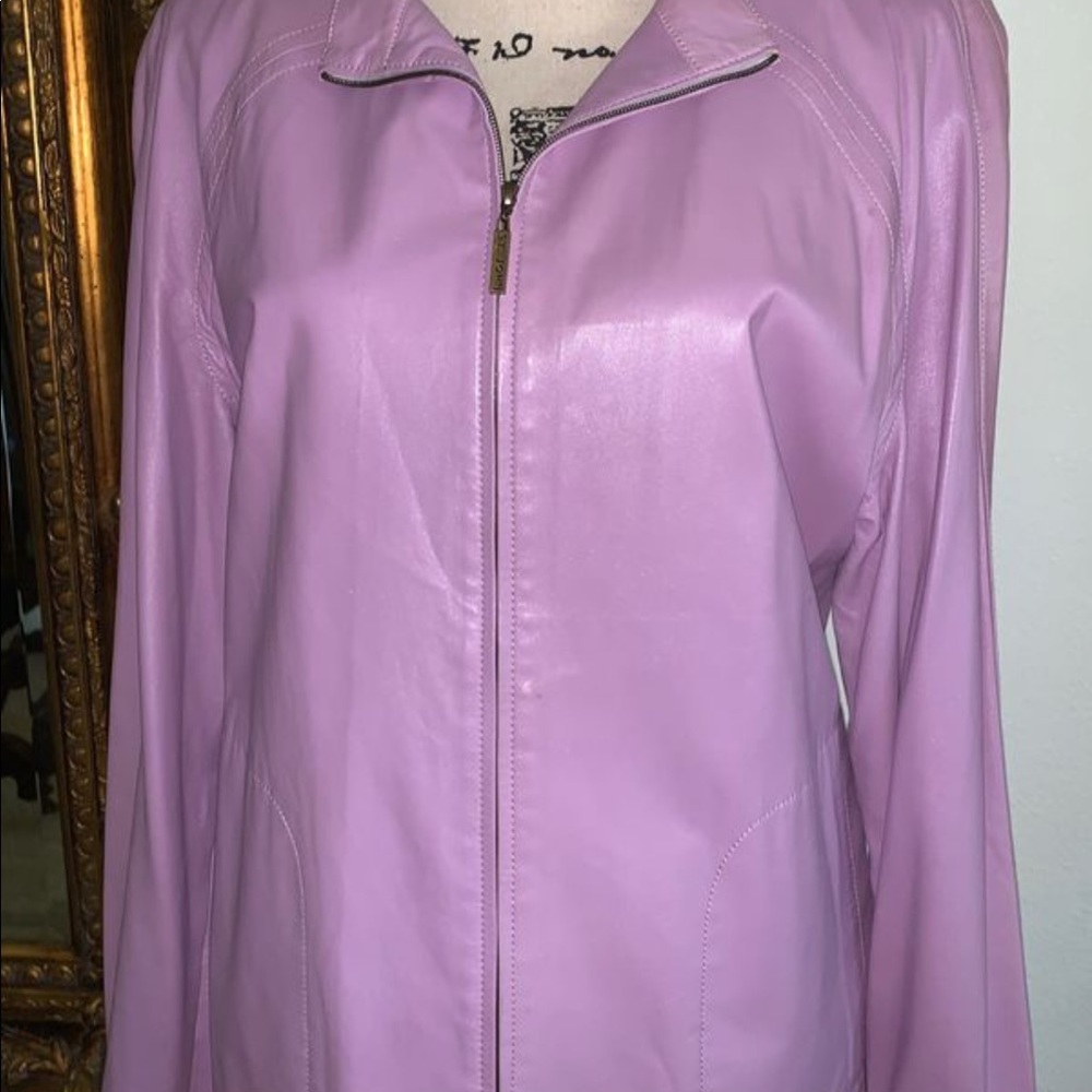 St. John leather jacket, size XL